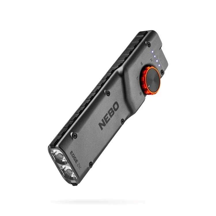 NEBO Edge 2K Tactical Flashlight 2000 Lumens USB-C Rechargeable EDC LED IP67