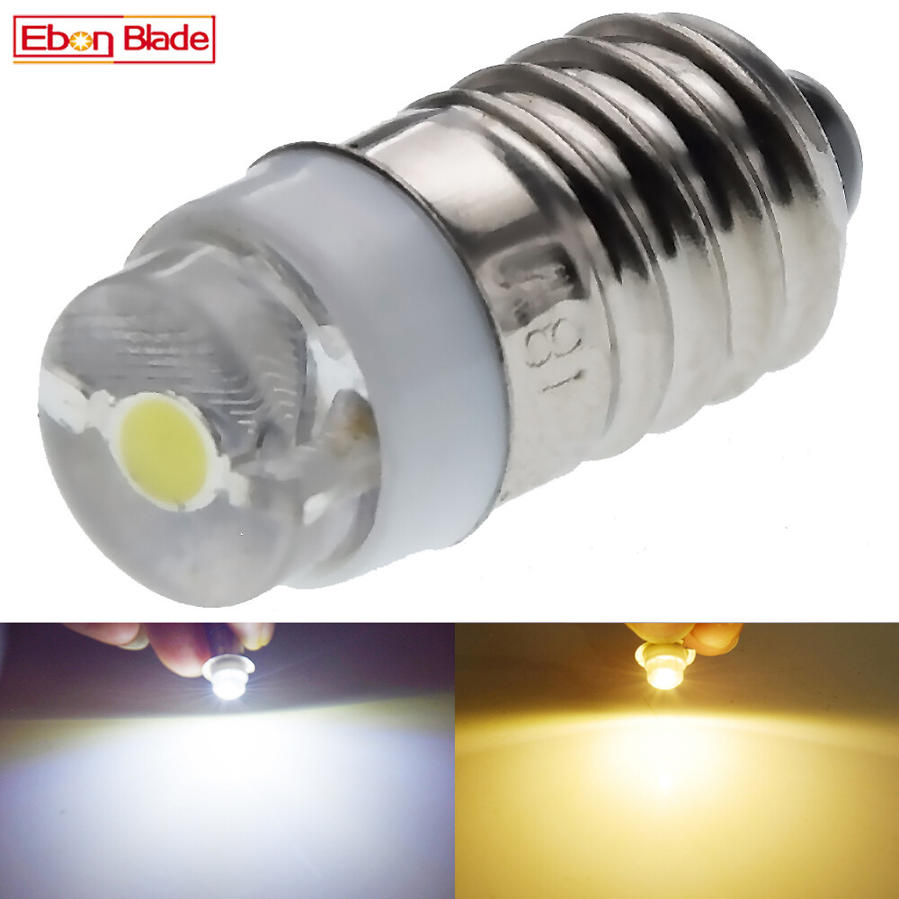 6000k/3000k E10 Screw LED Bulb 1.2V 1.5V 1.7V 2.2V 2.5V 3V FLASHLIGHT TORCH Lamp