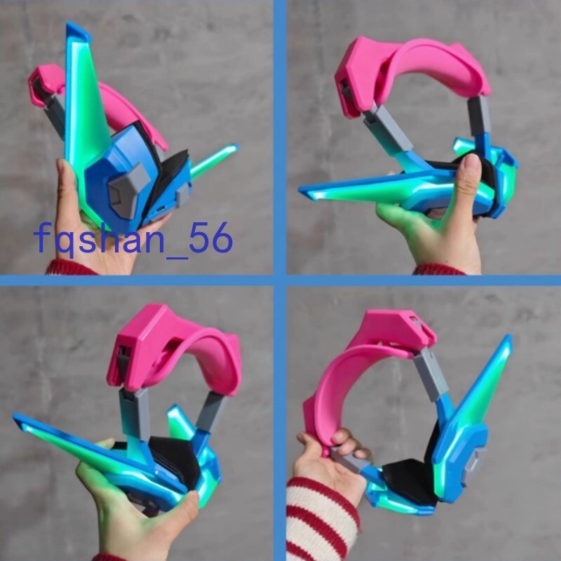 Overwatch OW2 D.Va Bluetooth Wireless Headphones Headset Cosplay Props Headband
