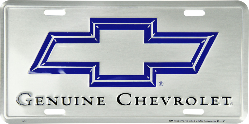 NEW!!! GENUINE CHEVROLET LICENSE PLATE ALUMINUM STAMPED METAL AUTO/CAR/TRUCK TAG