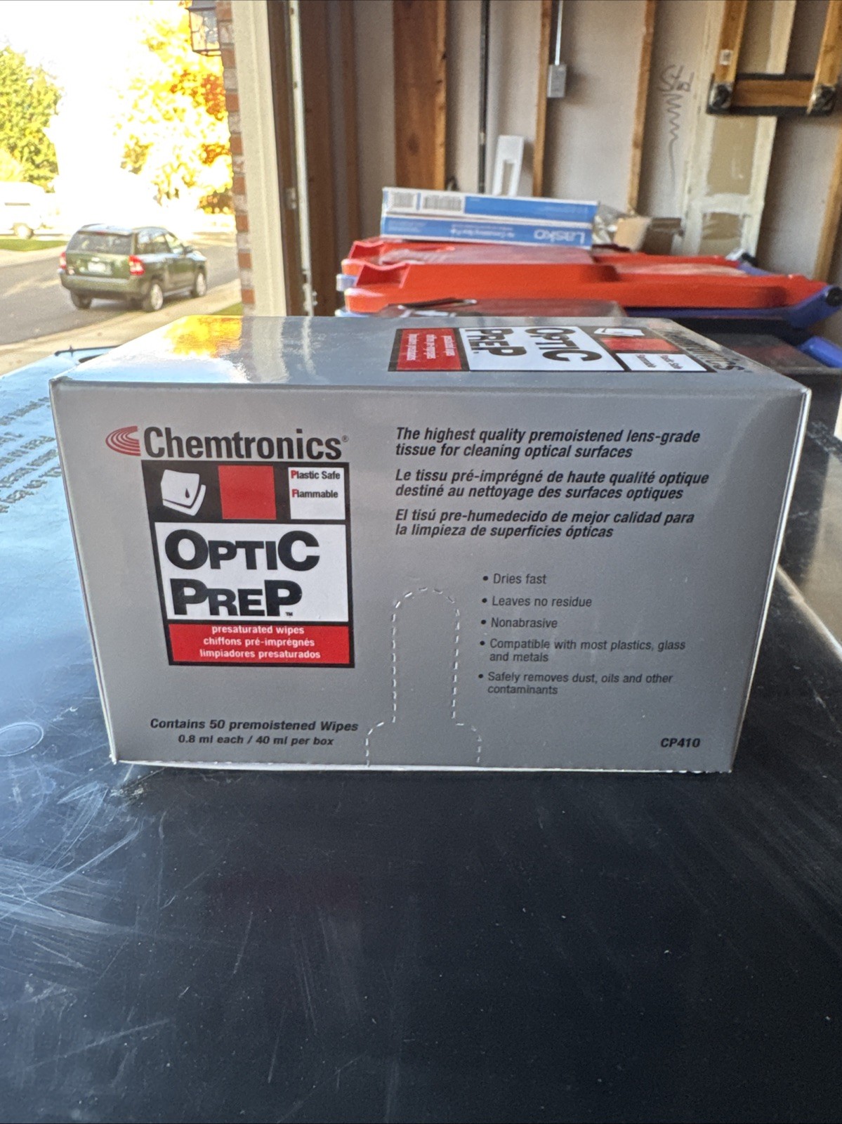Chemtronics CP410 Optical Wipes, 8.25" x 4", 50-Pack, PK50