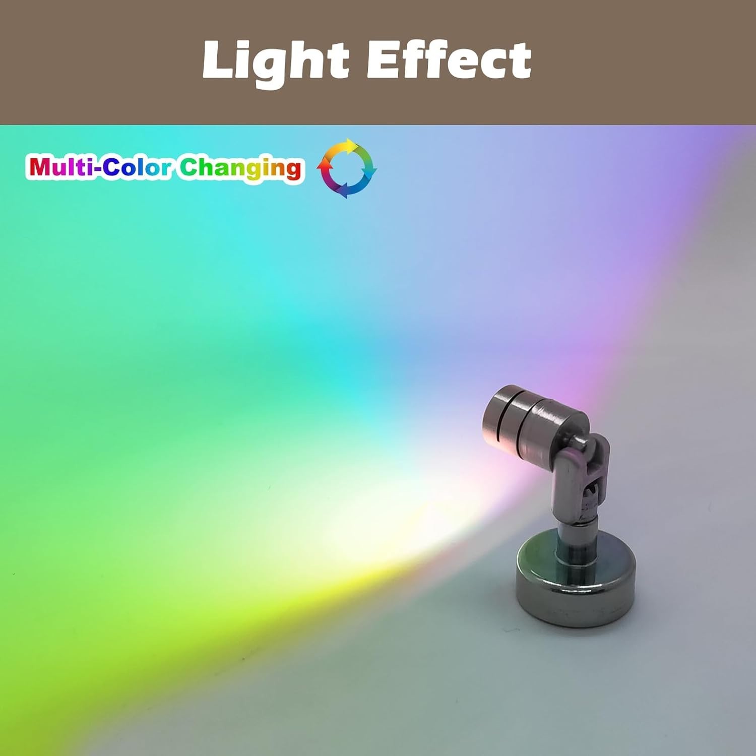 Suzeyar Metal Miniature LED Lights Tiny Spot Light Magnetic Base Battery Operate