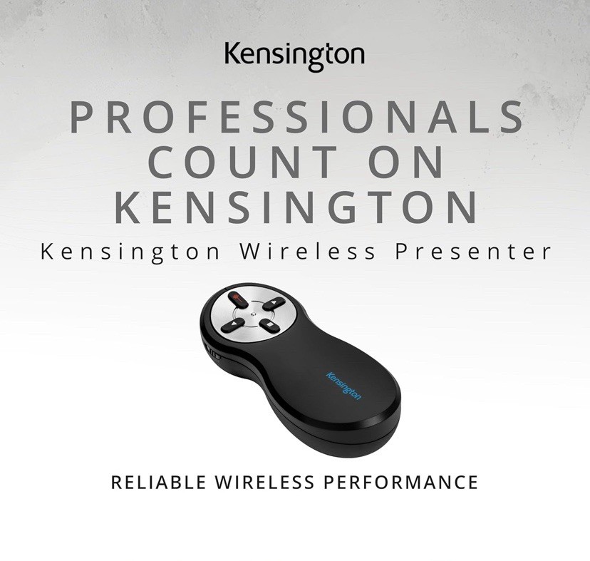 Kensington Wireless Presenter With Red Laser - Nano Receiver Windows/Mac FREE ✈️