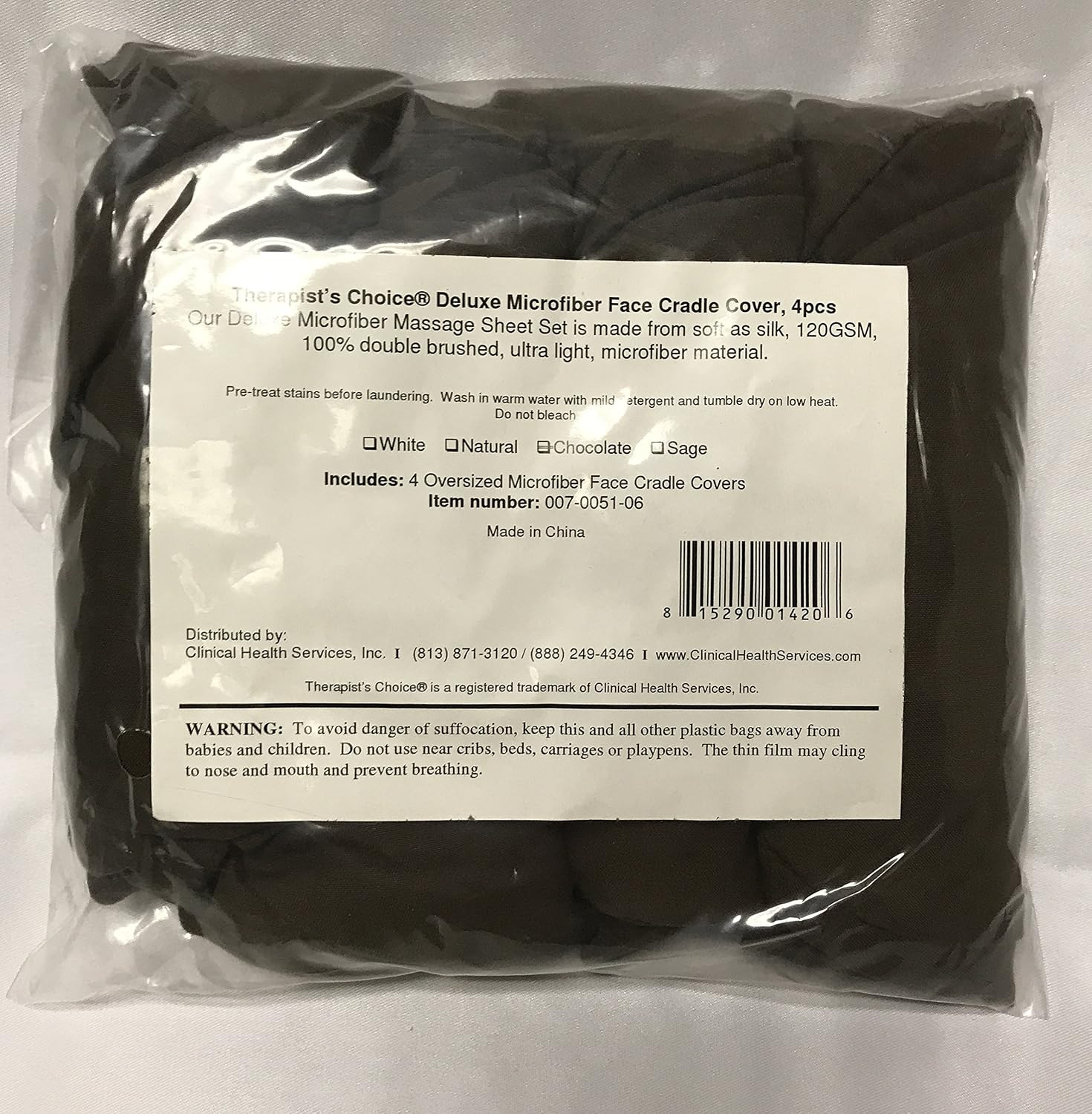 ® Premium Deluxe Microfiber Massage Table Face Cradle Covers, 4pcs per Package (