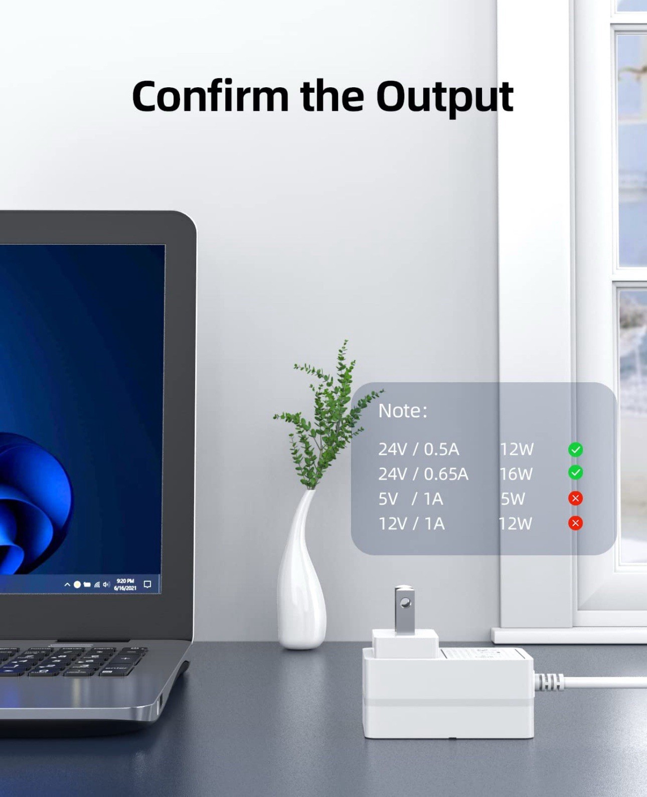 24V Power Cord Fit for Essential Oil Diffuser Aroma Humidifier Diffuser...