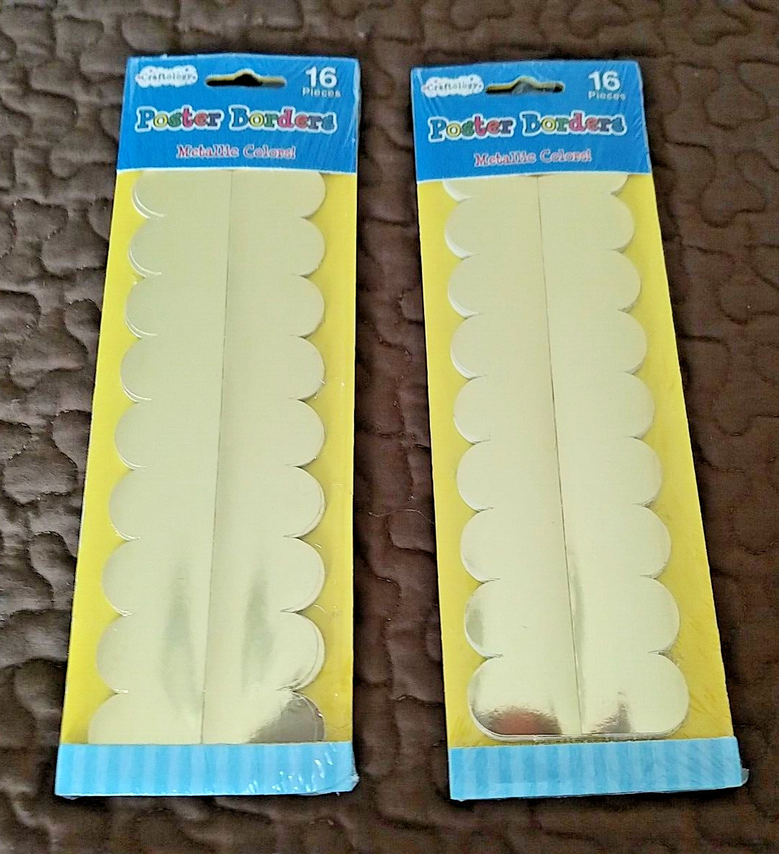 Craftology Teacher  Metalic Gold Poster  Borders  16 Per Pack, 2 Packs