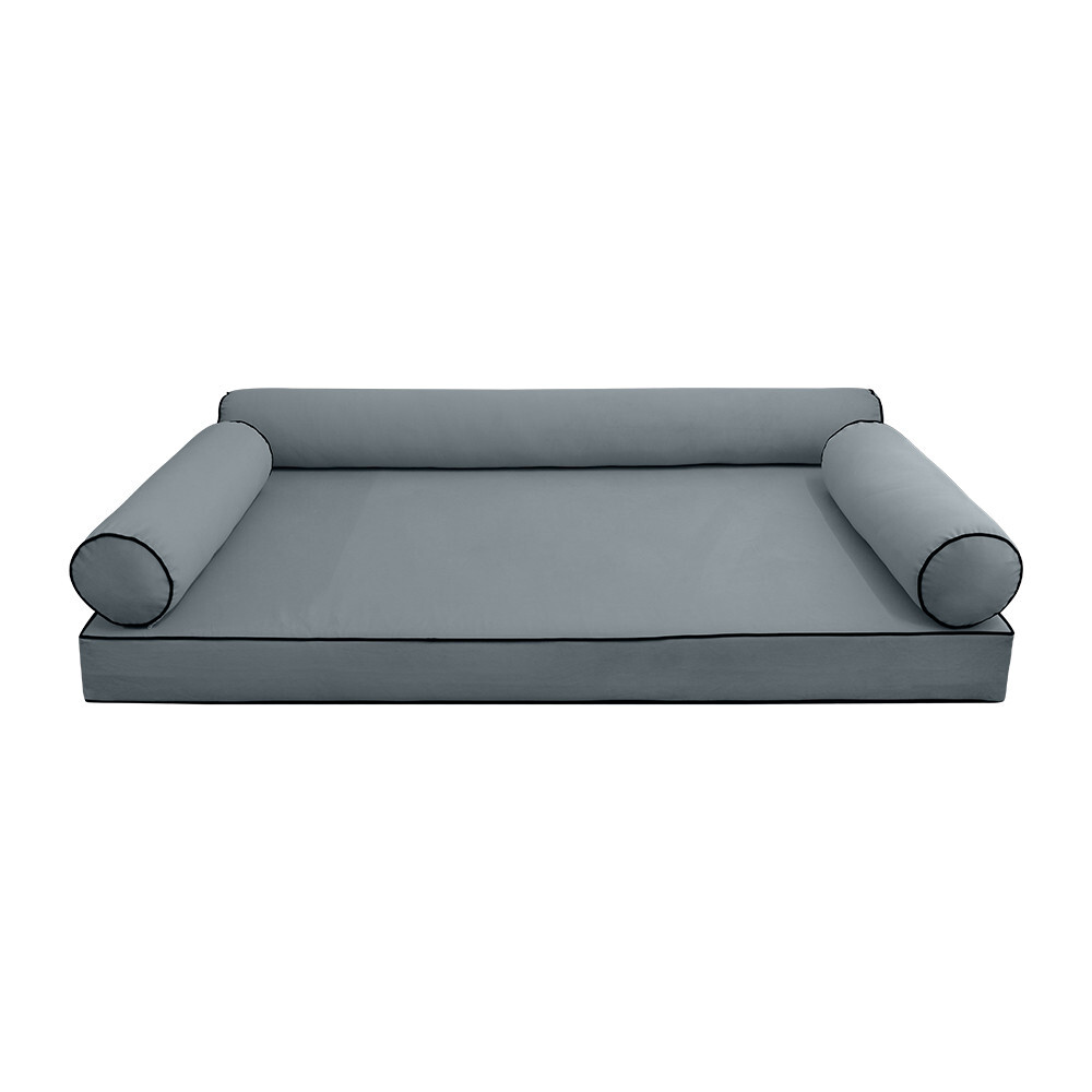 STYLE V6 Twin Velvet Contrast Indoor Daybed Mattress Pillow |COVER ONLY| AD347