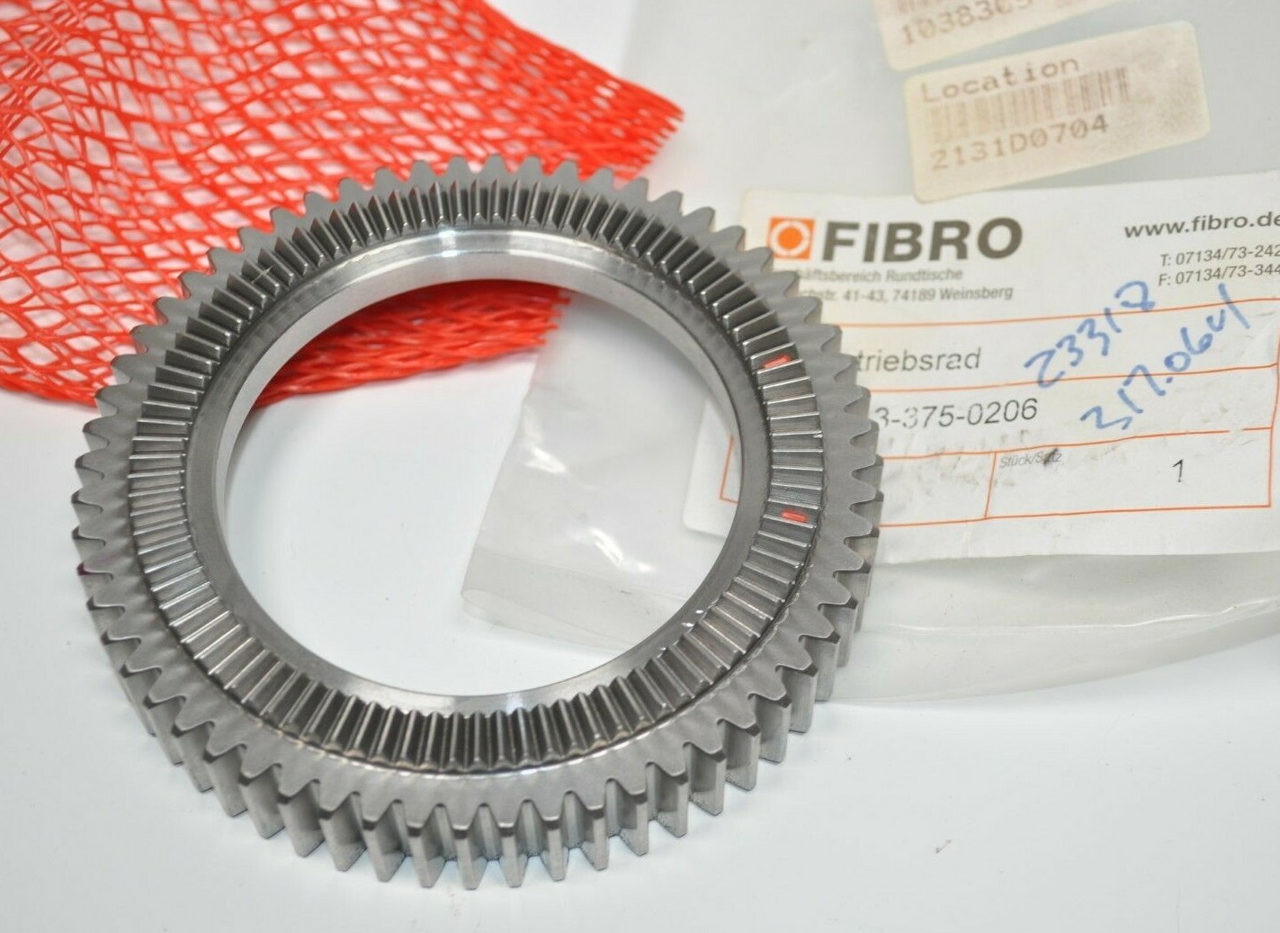 NEW FIBRO 3-113-375-0206 Rotary Table Pinion Drive Gear / Antriebsrad