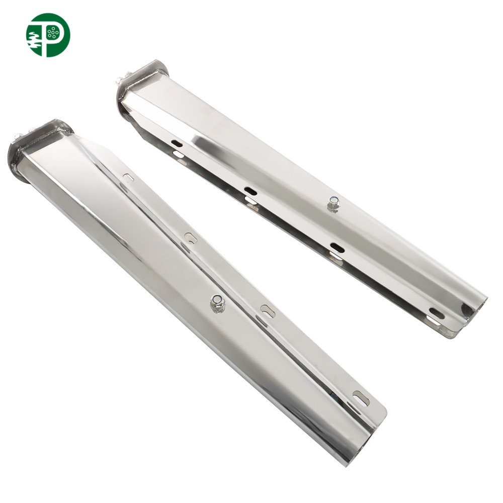 30" Steel Straight Mud Flap Hanger 1 1/8 Bolt For Semi Truck Tapered Stainless