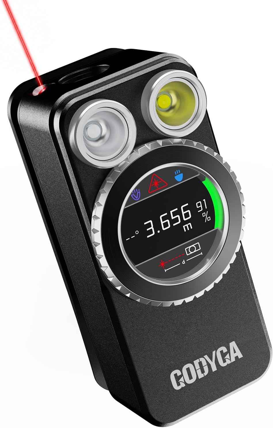 Torcheye UDA 7-In-1 EDC Flashlight with Laser Distance Meter, Digital Angle Find
