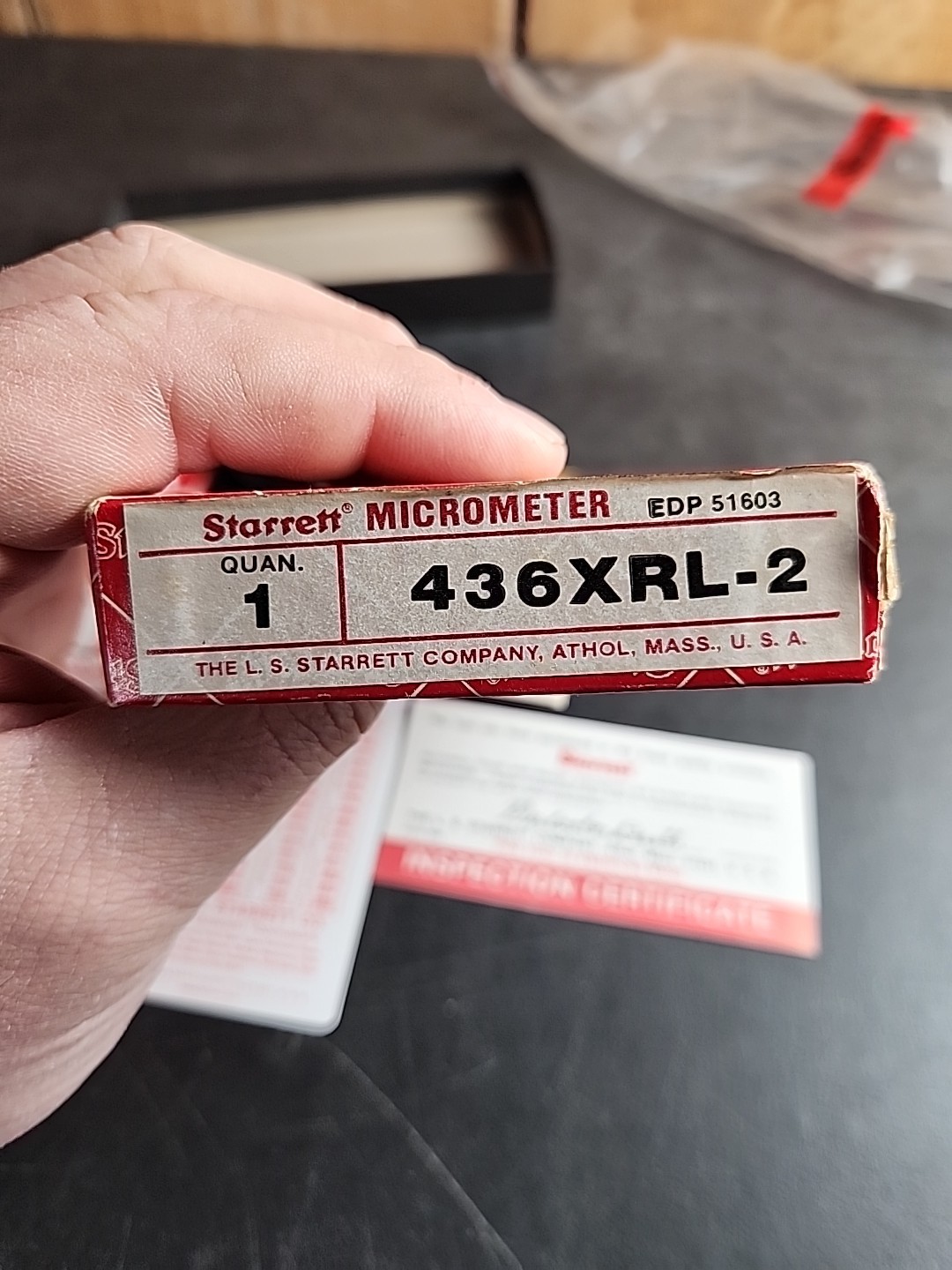STARRETT # 436 Micrometer 1" - 2" x .001" Smooth Thimble Movement