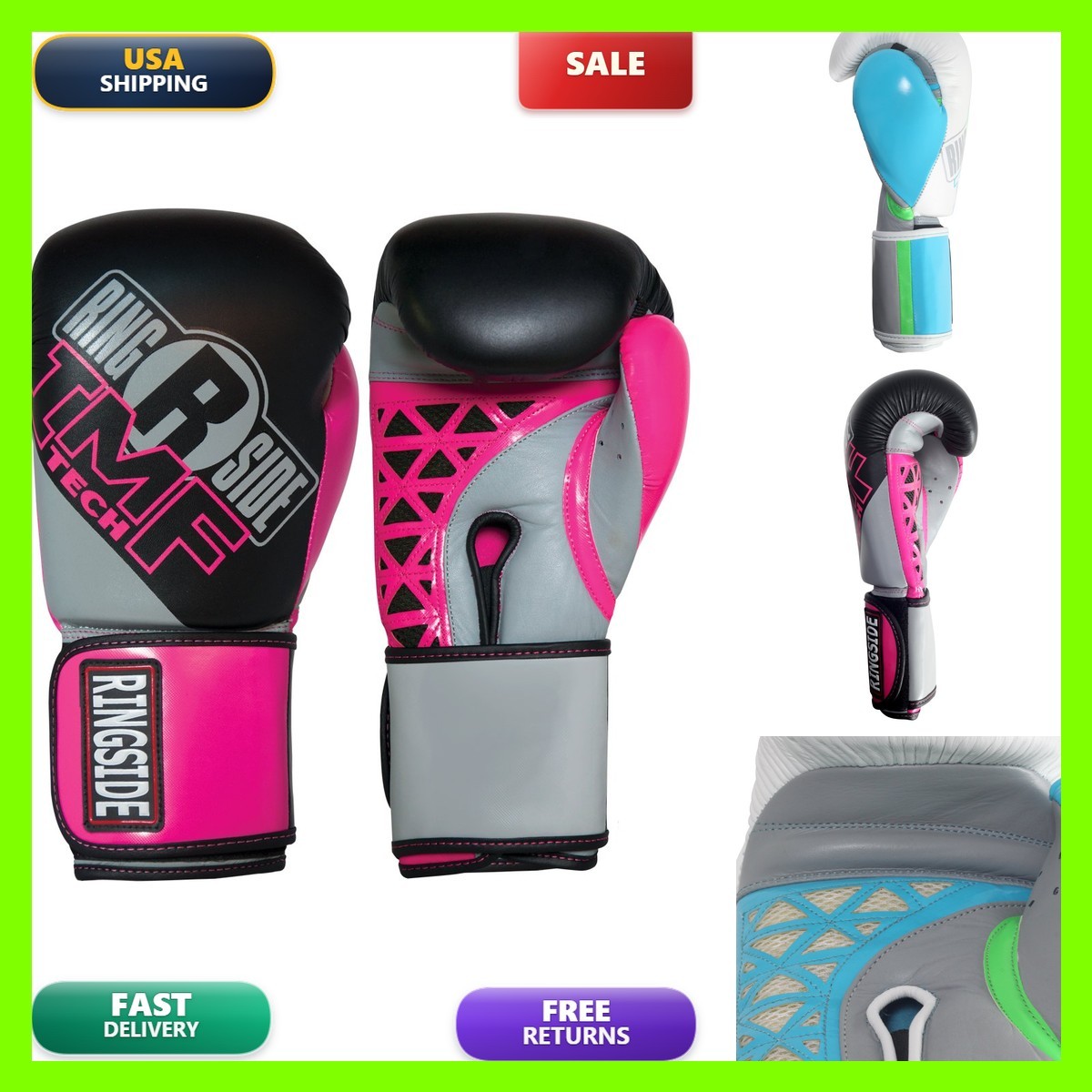 Ringside Women's IMF Tech Boxing Training Sparring Gloves, 12-Ounce, Pink/Black