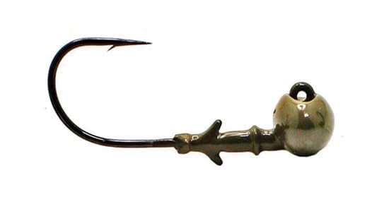 4 PCS Football Head 1/4 OZ GAMAKATSU Hook 4/0 Brown Fishing Jig Lure Tackle