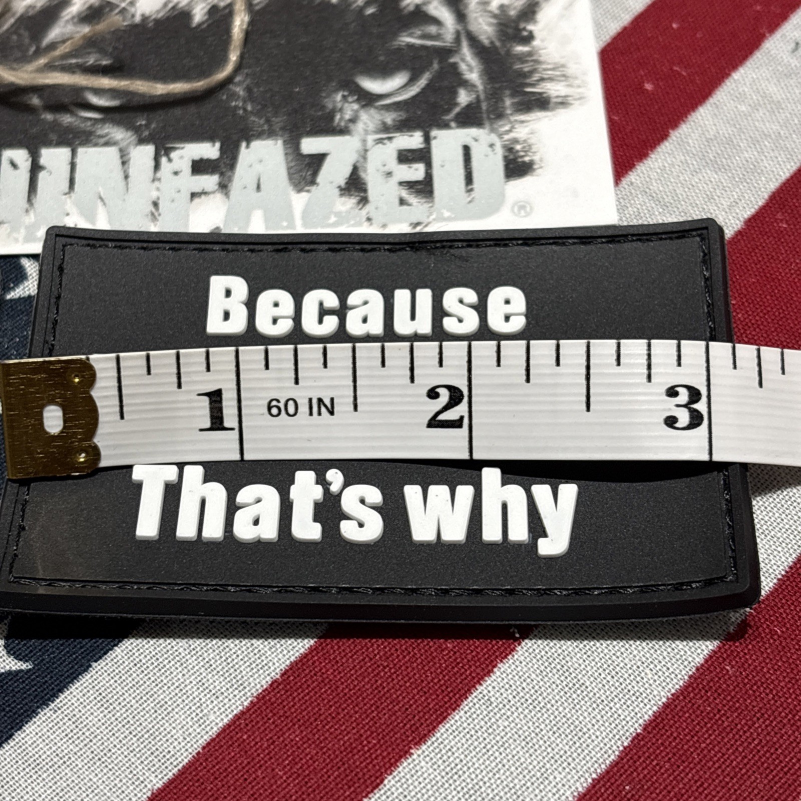 Because That’s Why Blk Wh Morale Tactical Hook & Loop Patch High Quality 3d PVC