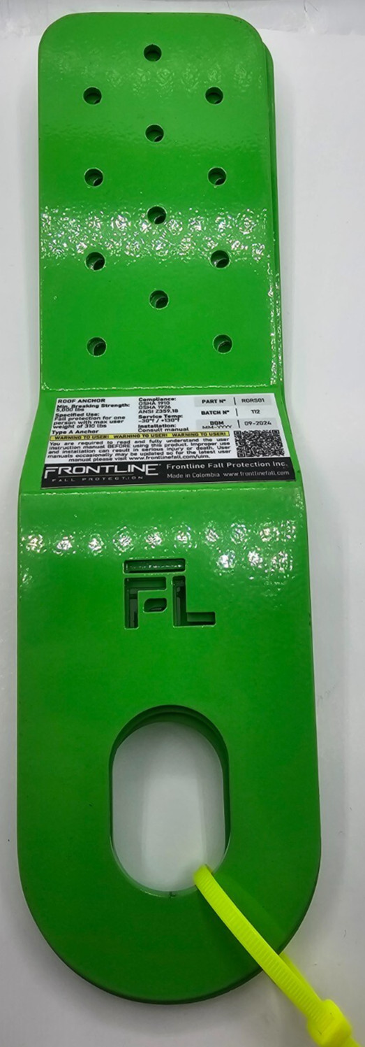 (QTY 3) Frontline Residential PitchFast Roof Anchor RORS01 ASTM Rated Steel