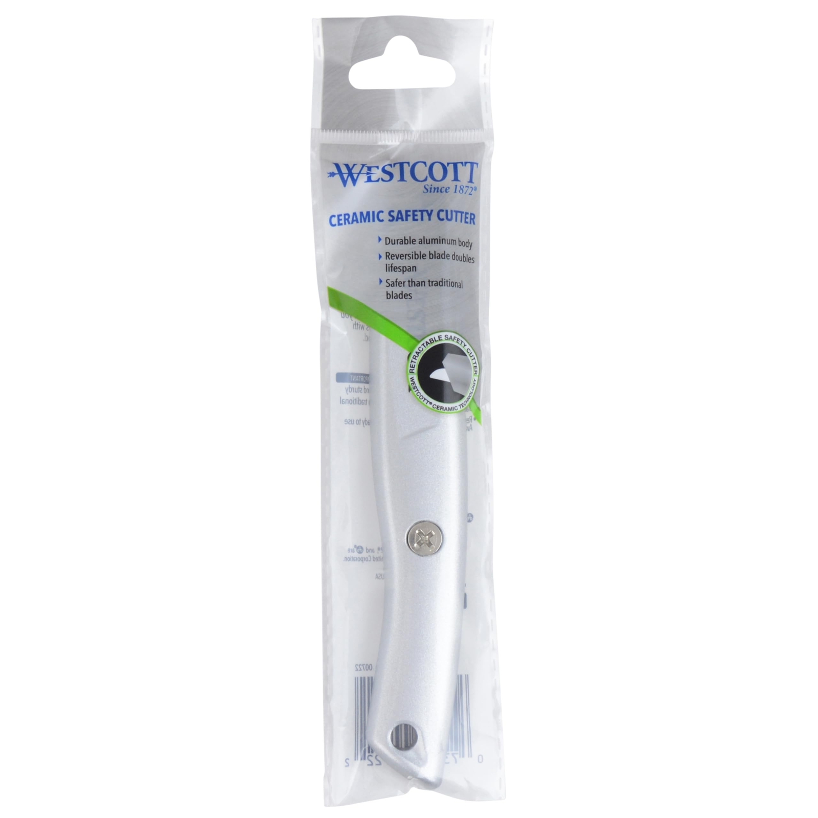 Aluminum Safety Cutter with Ceramic Blade Silver