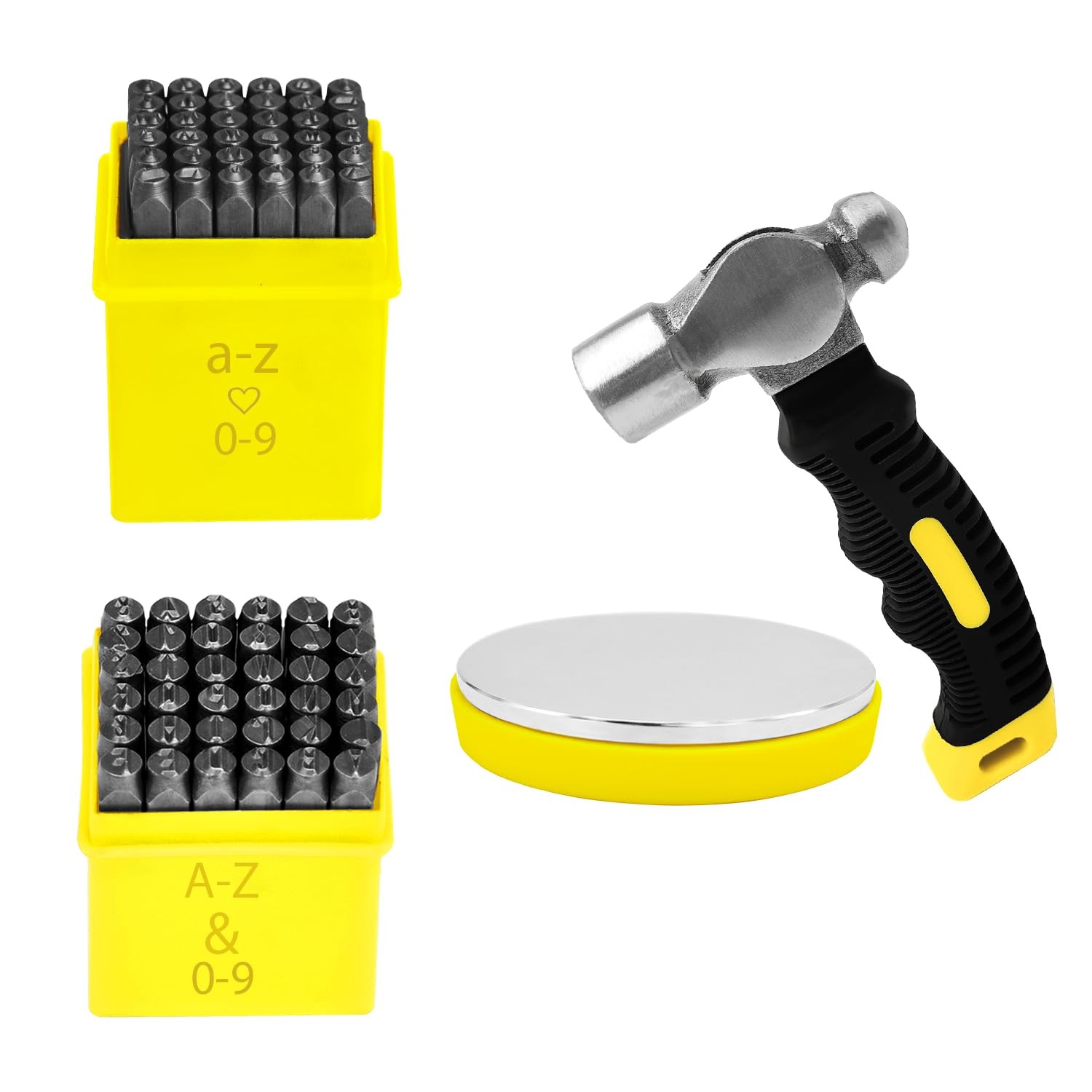 76Pcs Metal Stamping Kit, 1/4"(6mm) Font Uppercase 74Pcs 6mm+ 3mm