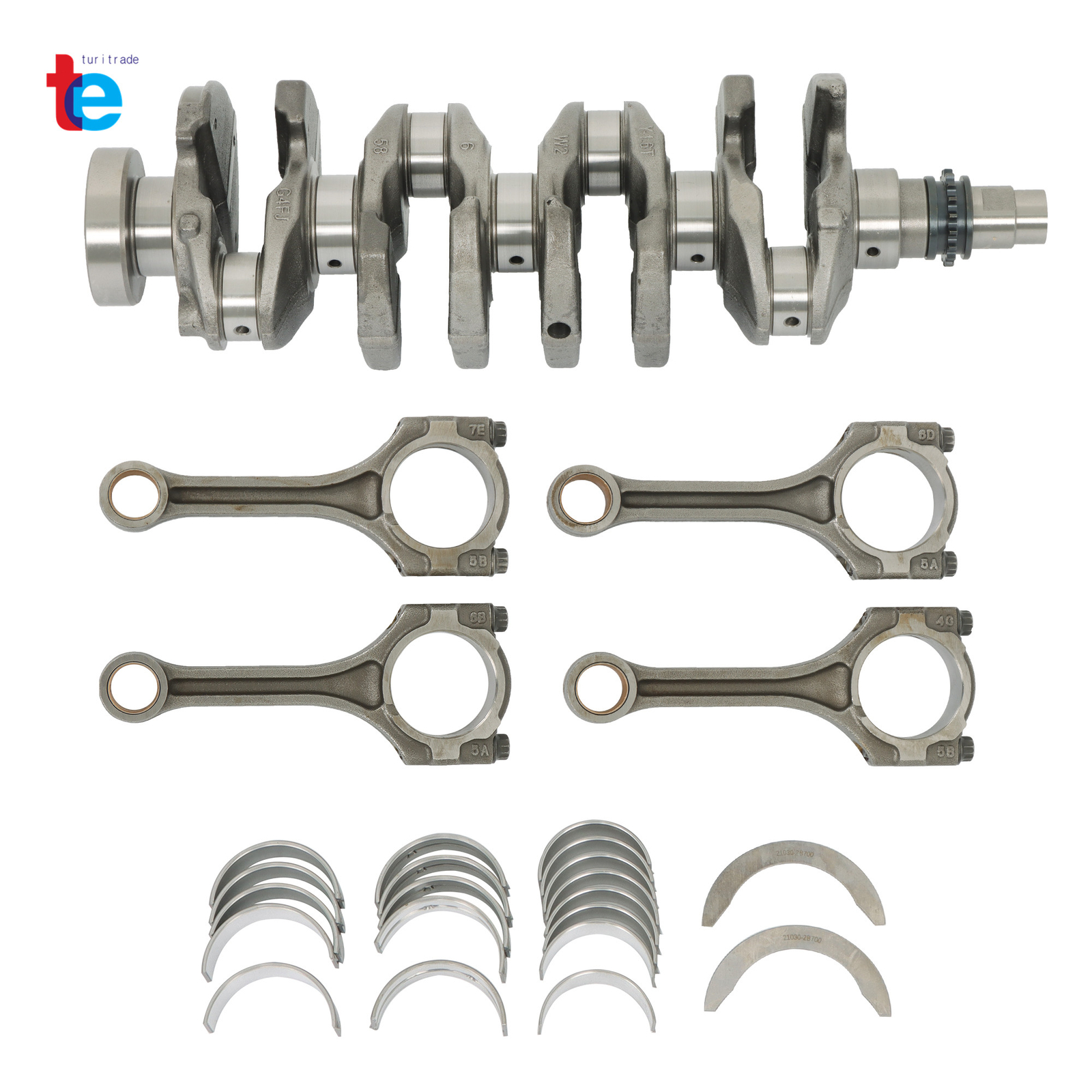 1.6L Turbo Engine Crankshaft &Con Rods &Bearing Set For HYUNDAI KIA 23110-2B710
