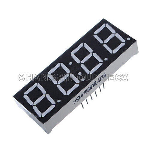 0.56" 4 Digit Super Red LED Display Common Anode with Time Display 12 Pins