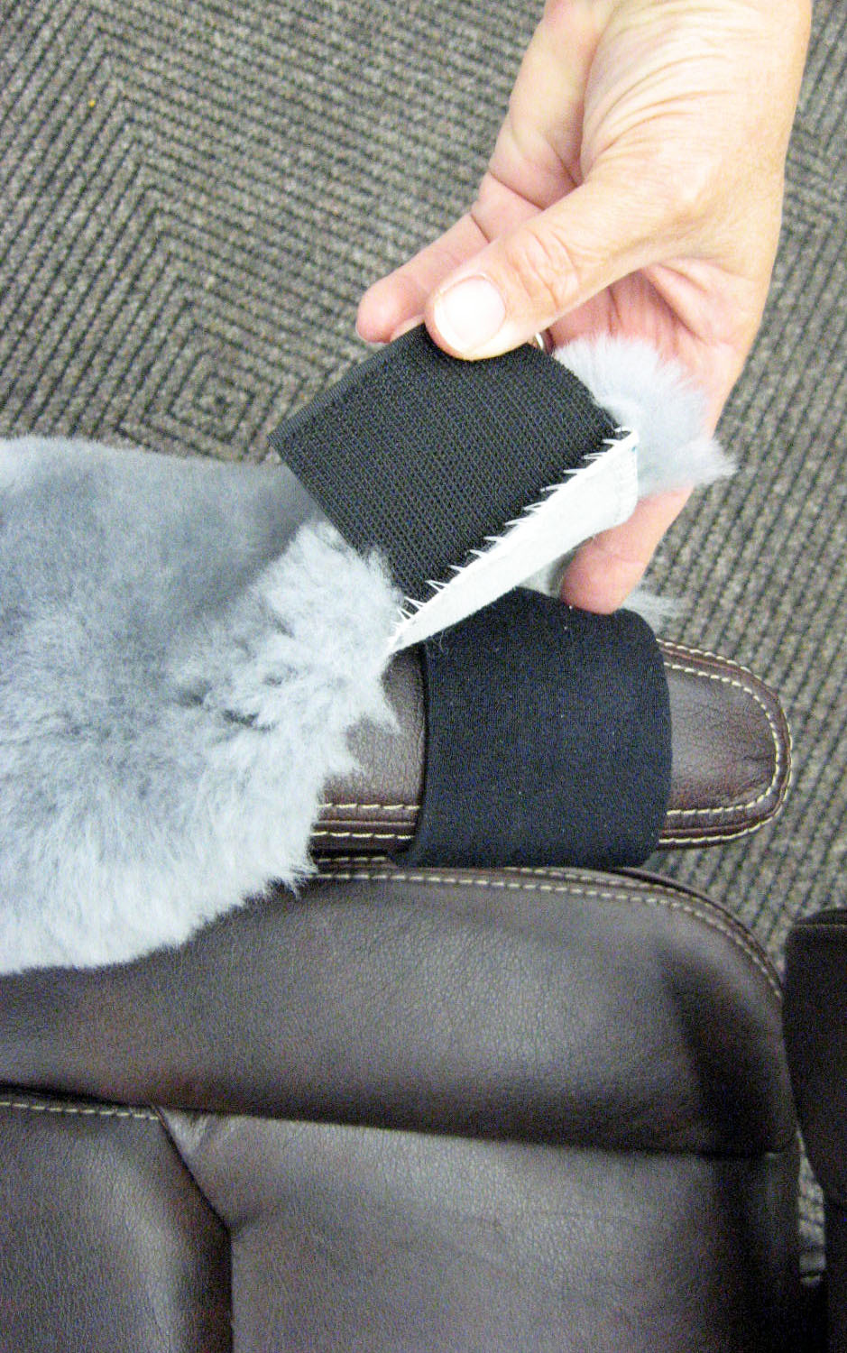 1 PAIR GREEN Merino Sheepskin Arm Rest Covers 10" L Pads Office or Wheel CHAIRS