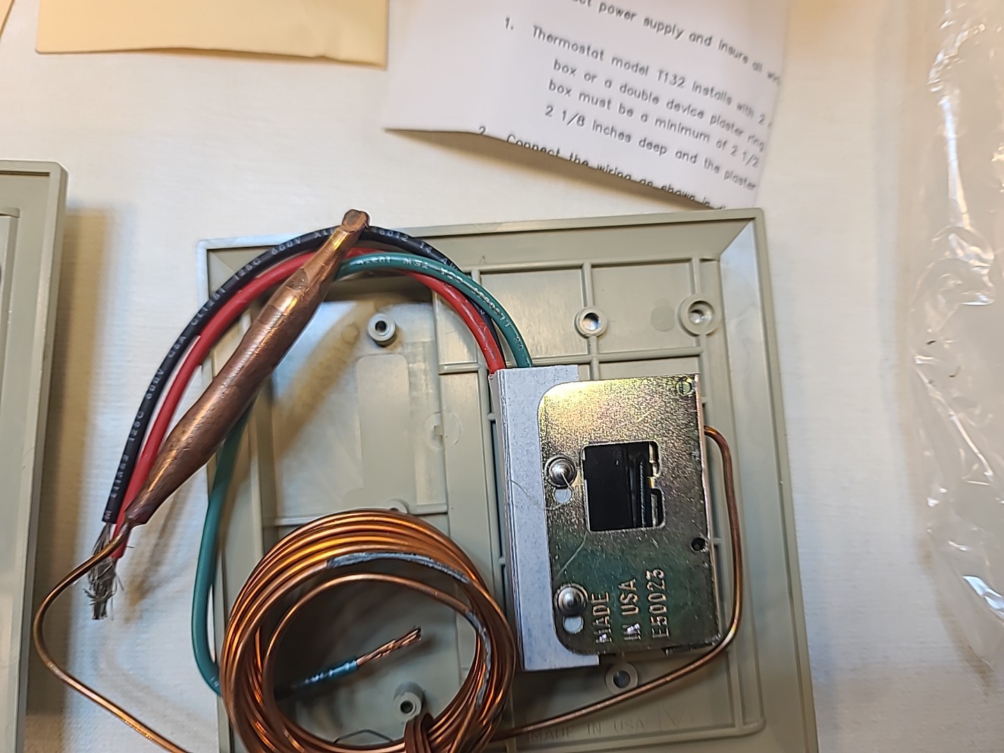 Sunne Controls Fan Coil Thermostat TA132‑007 – Line Voltage NOS Lot of 2