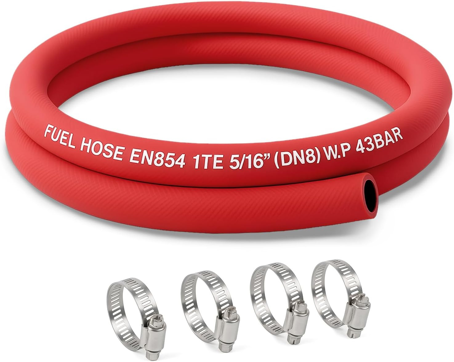 Fuel Line Hose 5AN 5/16" High Pressure Hose 2.8Mpa 400PSI 8Mm 5FT for Fuel Syste