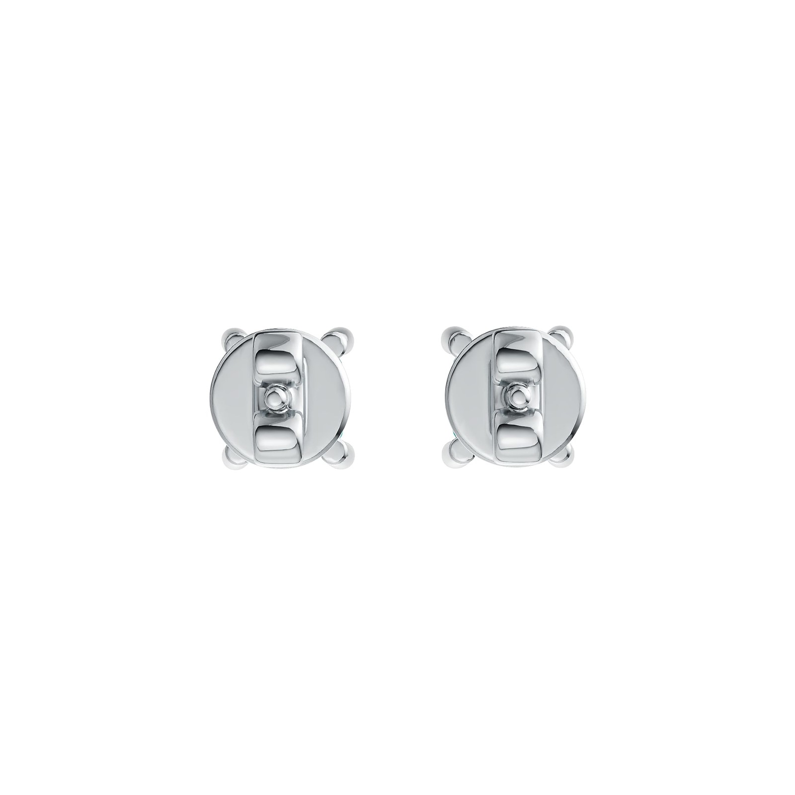 Sterling Silver Semi Mount Earrings Setting Cushion CU 4x4mm Stud