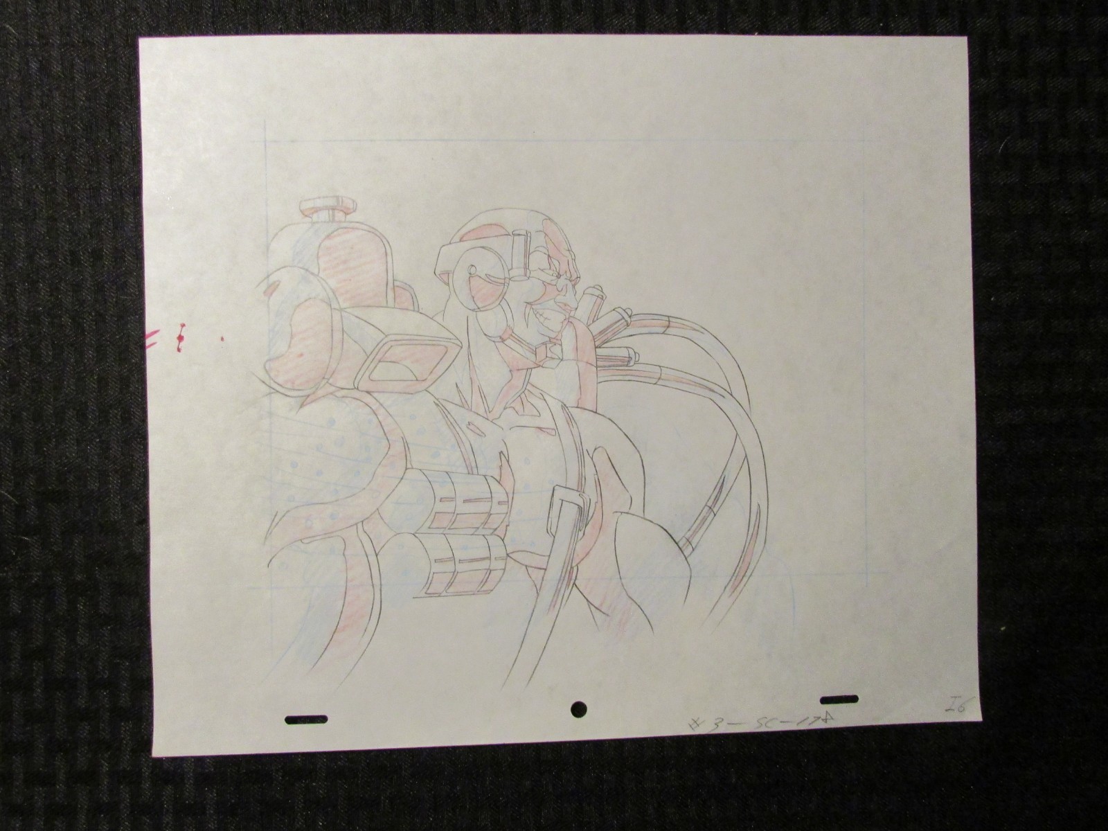 GI JOE Cartoon 12.5x10.5" Animation Prod. Drawing FN+ 6.5 Inferno 3 SC-178 I-6