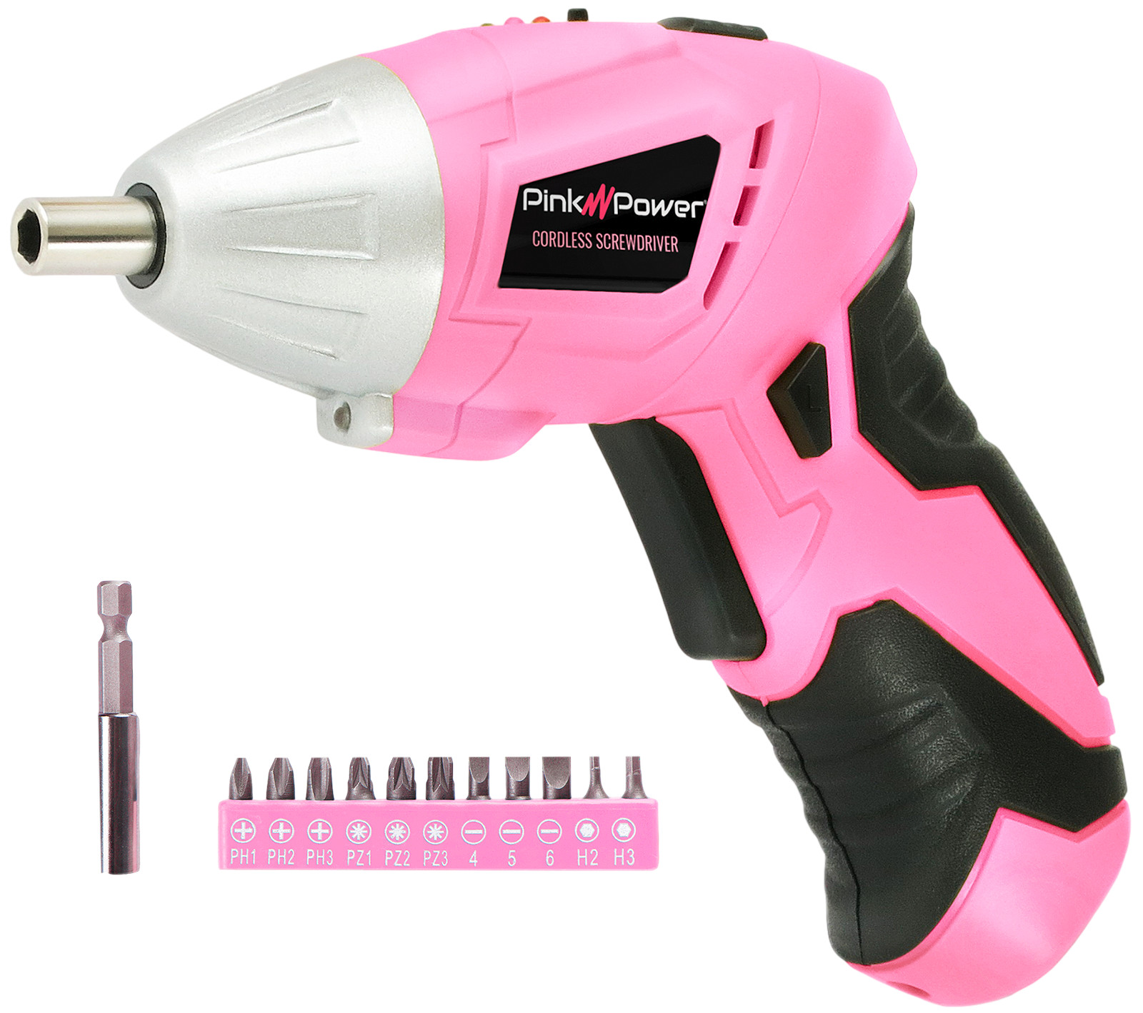 Cordless Pink Screwdriver Set – 3.6V Rechargeable Electric Drill for Women DIY