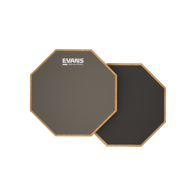 RealFeel by EVANS 2-Sided Drum Practice Pad, 6 Inch