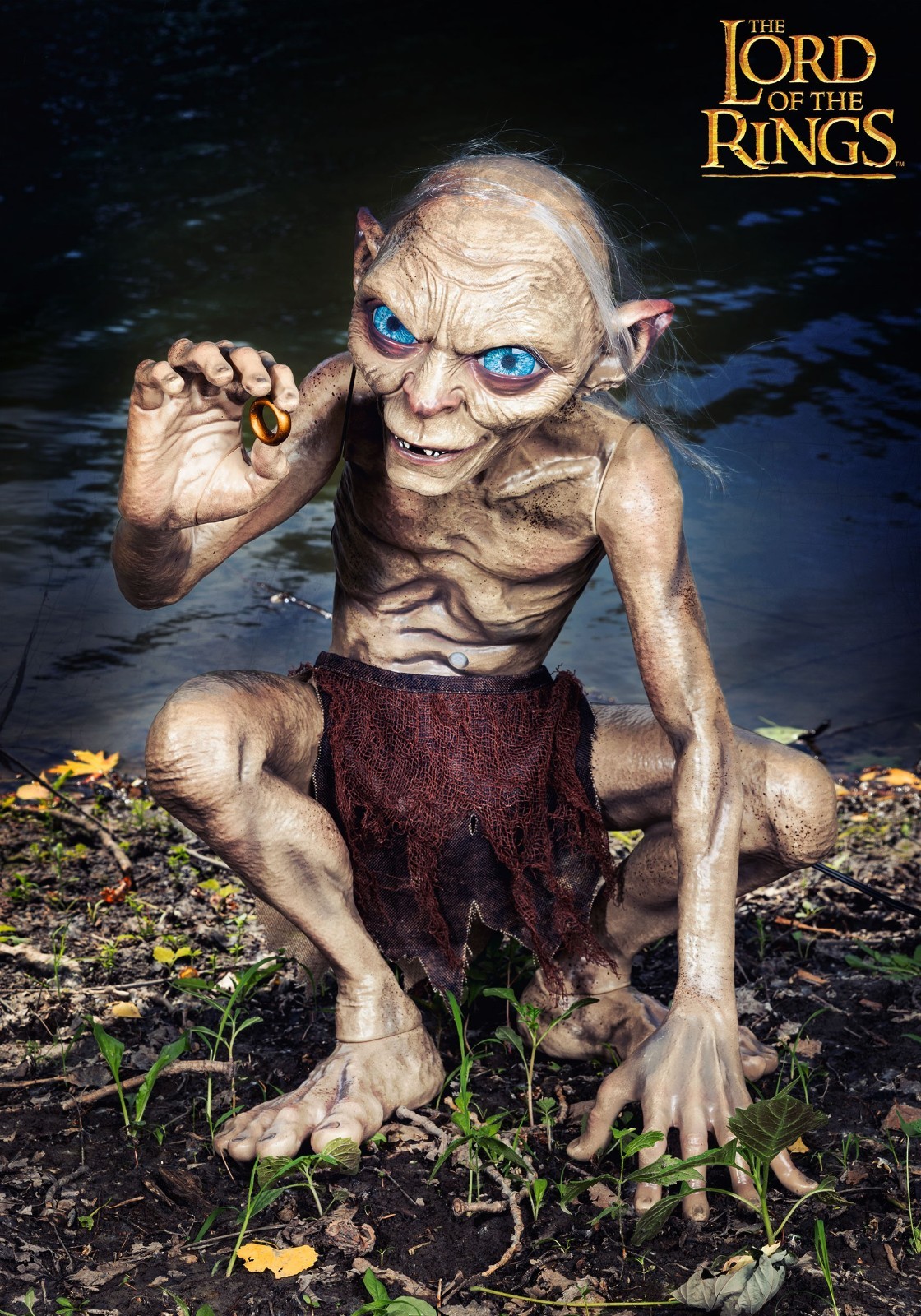 2.2 FT ANIMATED LORD OF THE RINGS GOLLUM HALLOWEEN ANIMATRONIC PROP PRESALE