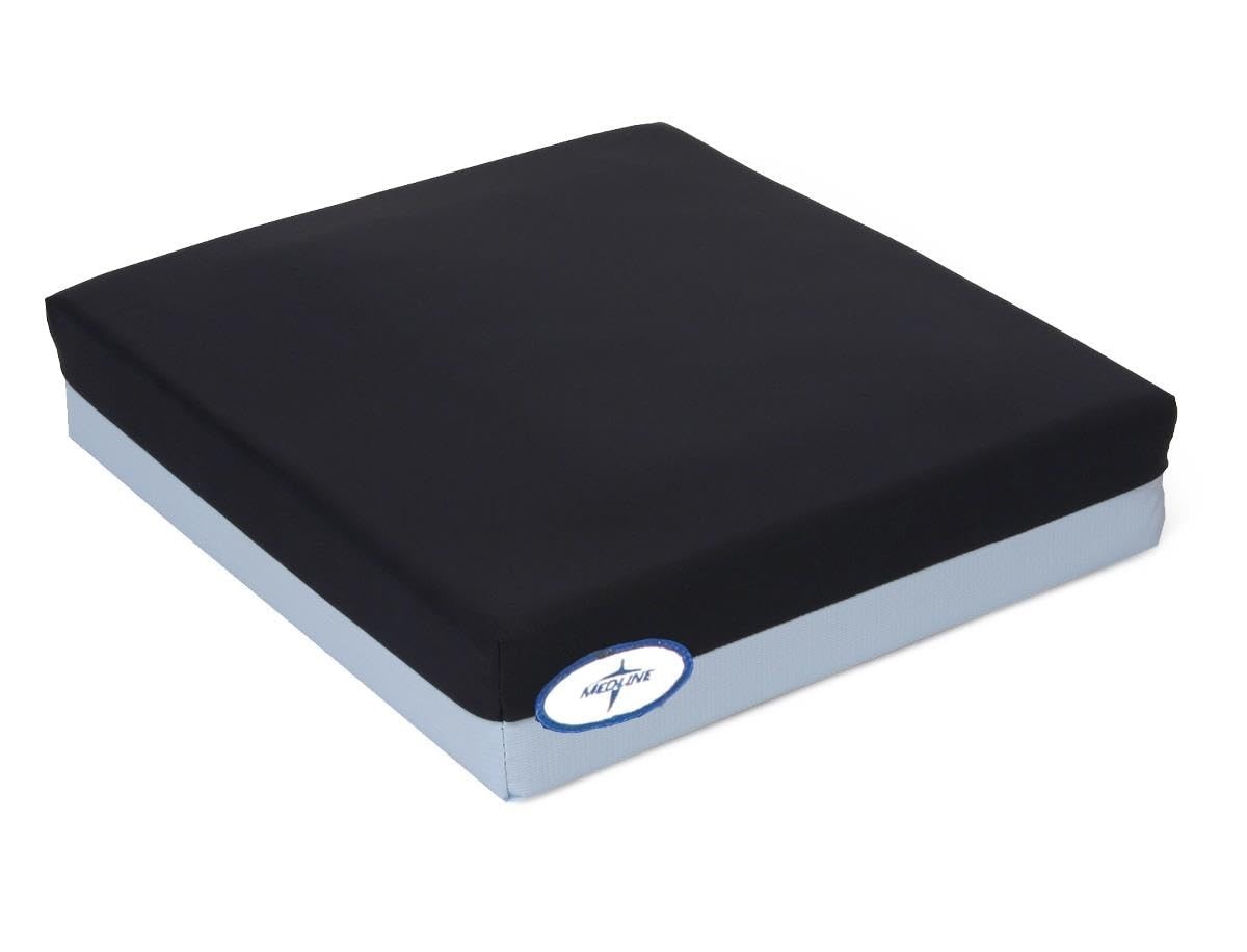 22x18x3" Gel Foam Wheelchair Seat Cushion by Medline w/ Washable Cover Support
