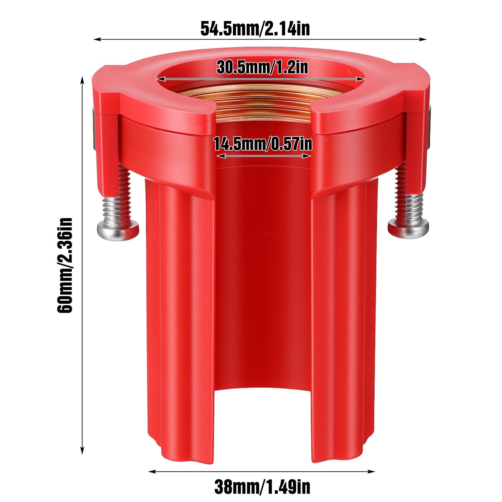 Kitchen Faucet Fixing Nut PP Plastic Lock for 32mm (Diameter), Red