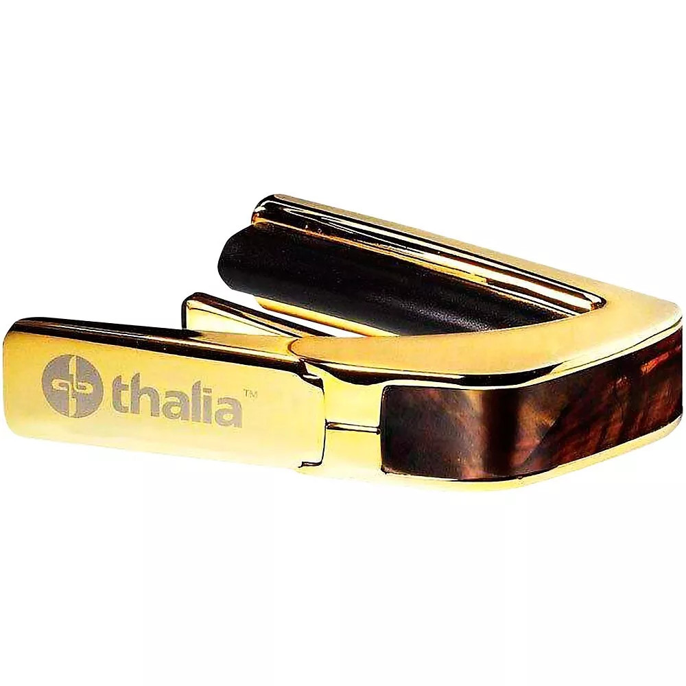 Thalia Exotic Shell Collection 24k Gold Guitar Capo Tennessee Whiskey Wing Inlay