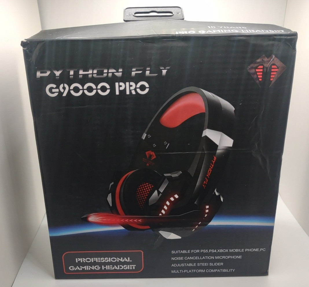 Python Fly G9000 Pro Headphone Gaming Headphones PS5 XBOX PC Slight Box Damage