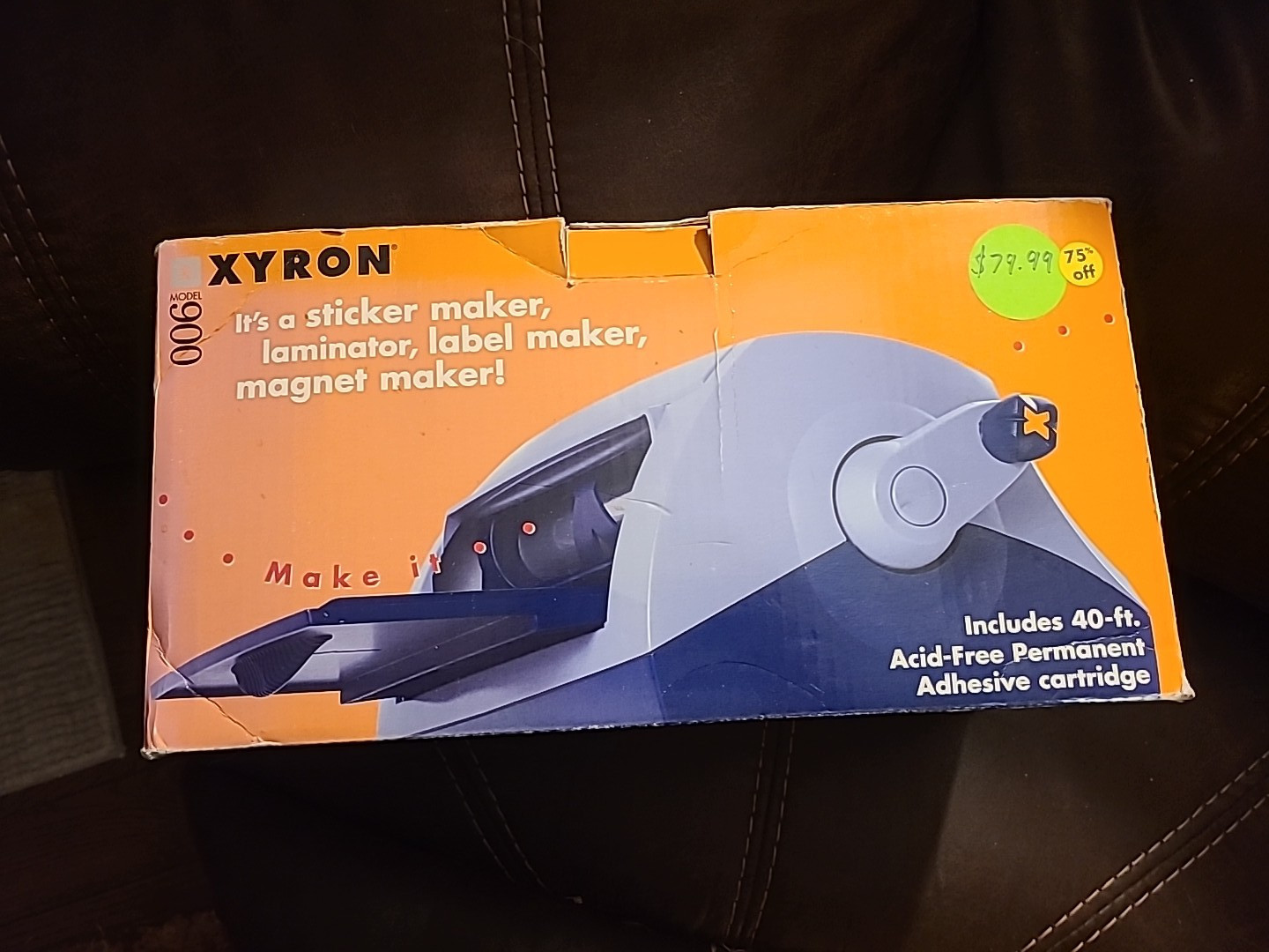 READ AS IS Xyron Model 900 Label Sticker Maker Laminator Machine 2 Cartridges