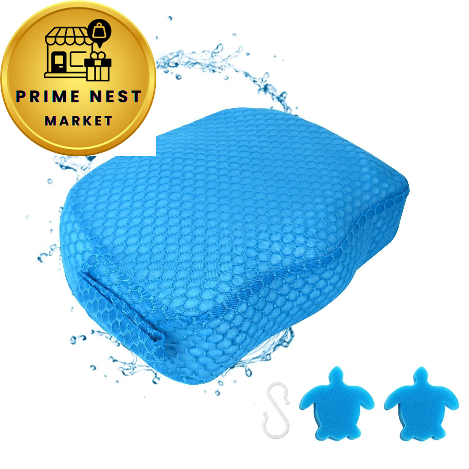 Hot Tub Booster Seat, Weighted SPA Seat Cushion for Adults, 3D Blue