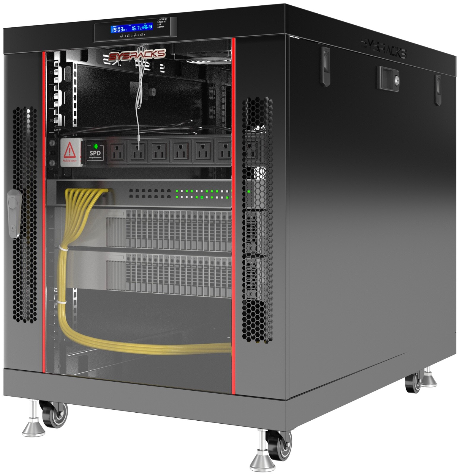 Sysracks 12U Server Rack Cabinet Premium Network Enclosure 35" Depth