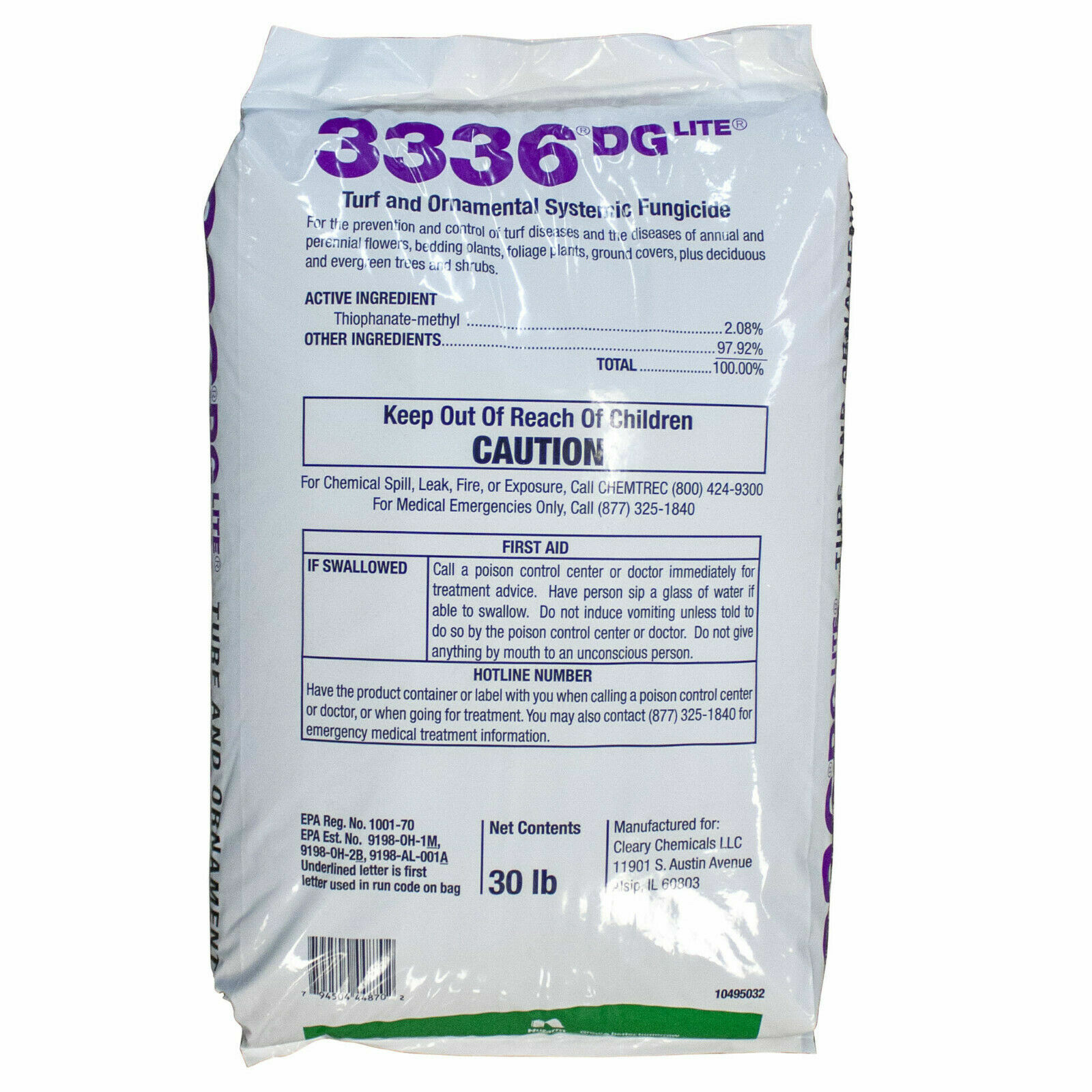 Clearys 3336 DG Lite Granular Fungicide ( 30 Lbs) Turf Ornamental