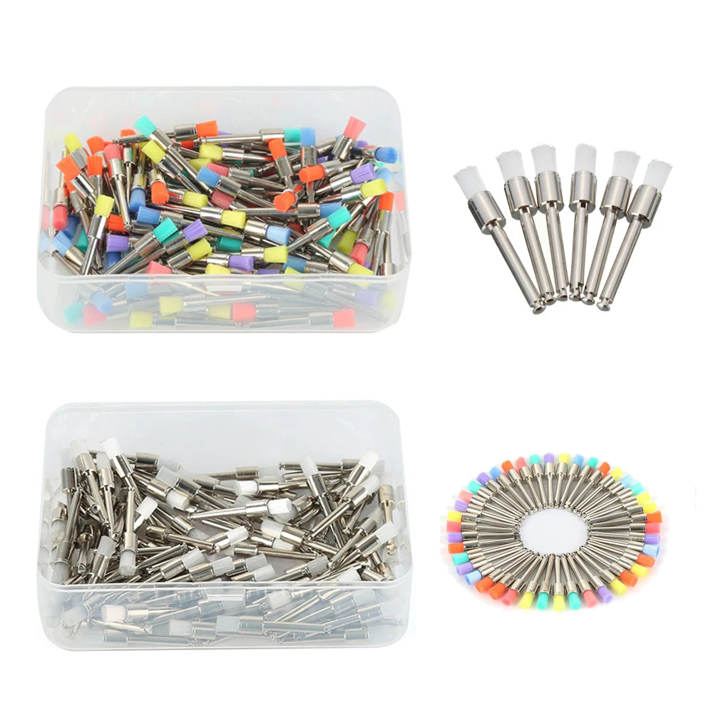 100Pcs Dental Lab Polishing Polisher Prophylaxis Brushes Disposable Dental Care