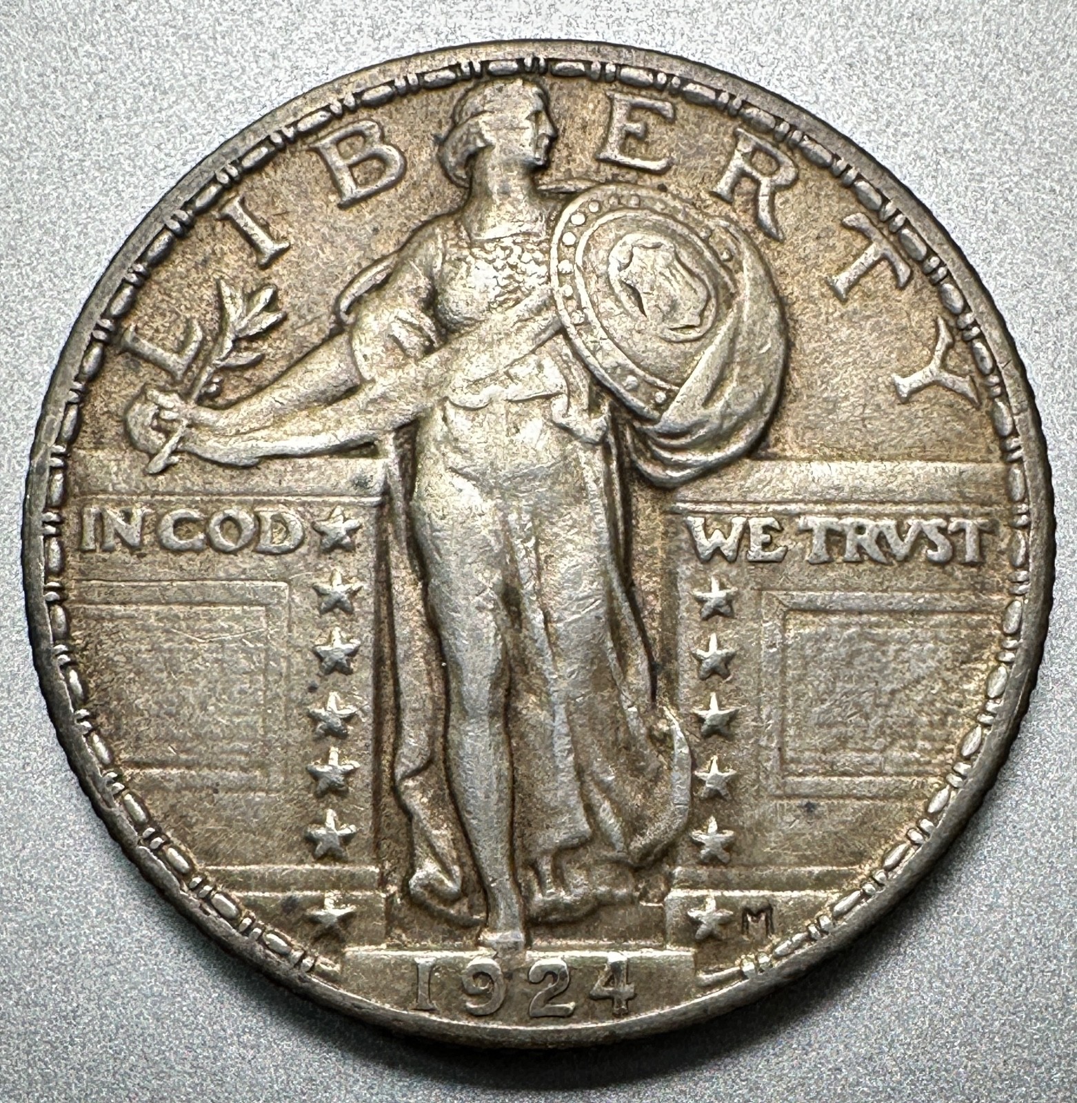 1924  STANDING LIBERTY QUARTER   NICE DETAIL  #2631