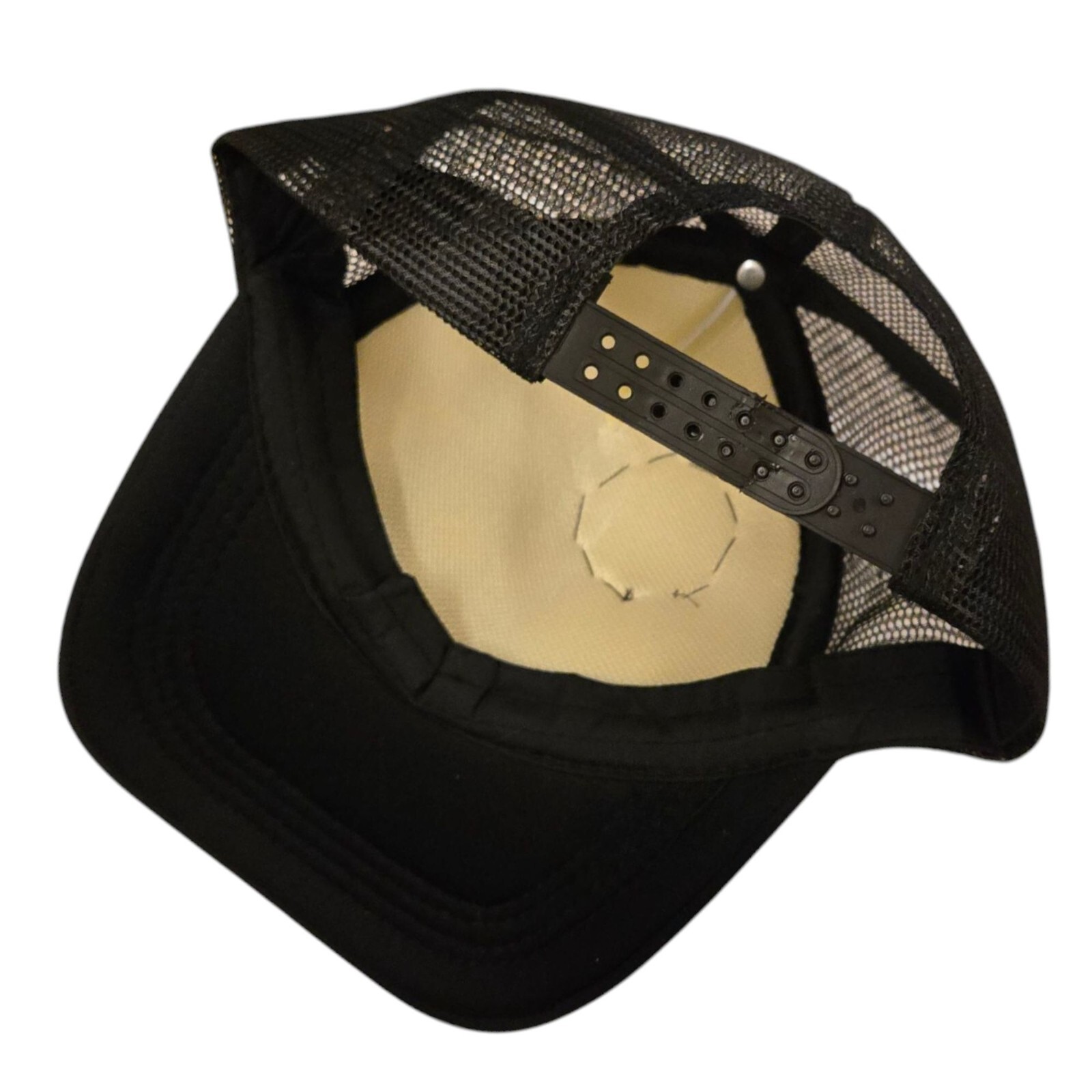 Letter S Trucker Hat Black White Mesh Snapback Smiley Face Lightning Bolt READ