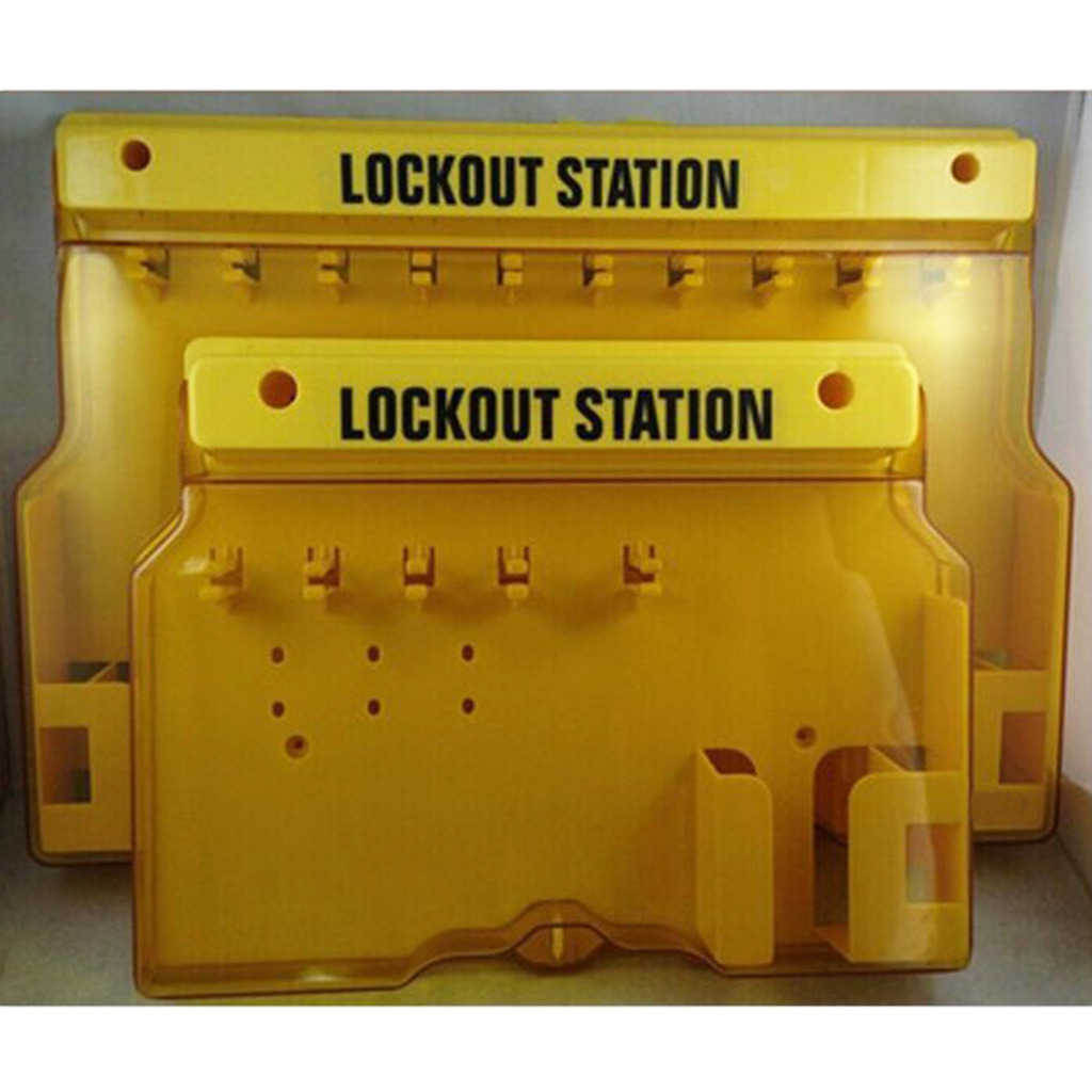 STON Overall Molding Lockout Station with Cover, Unfilled Safe Security Padlock