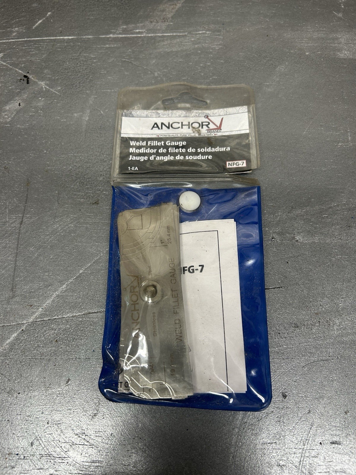 Anchor NFG-7 Weld Fillet Gauge Stainless Steel - Metric & Imperial Sizes - New