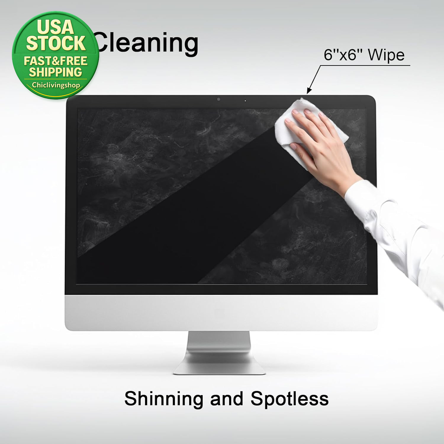 Screen Wipes for Electronics 120 Count 6X6 Pre-Moistened Cleaner
