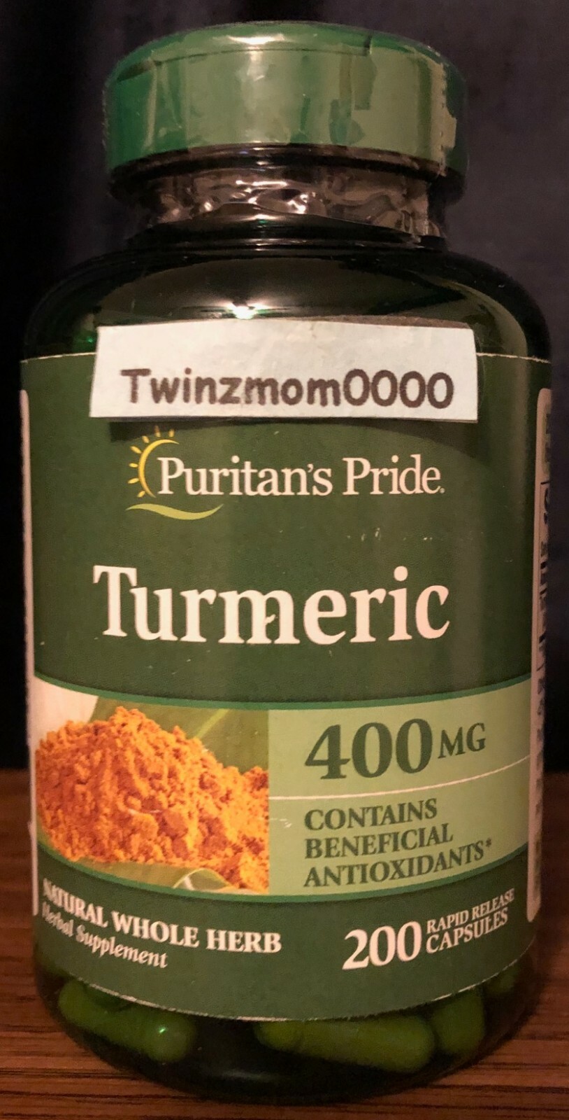 Turmeric 400mg *200* Capsules Antioxidant Anti-Inflamatory Exp 5/2028