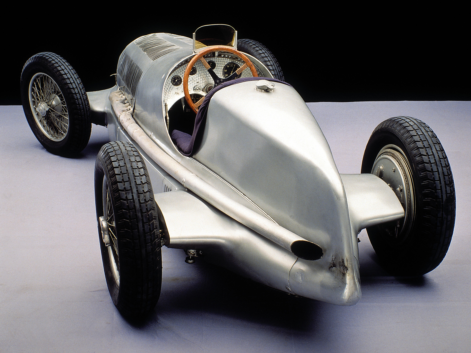 Cars 1934 mercedes benz formula w25 retro race racing Desk Mat Stitched