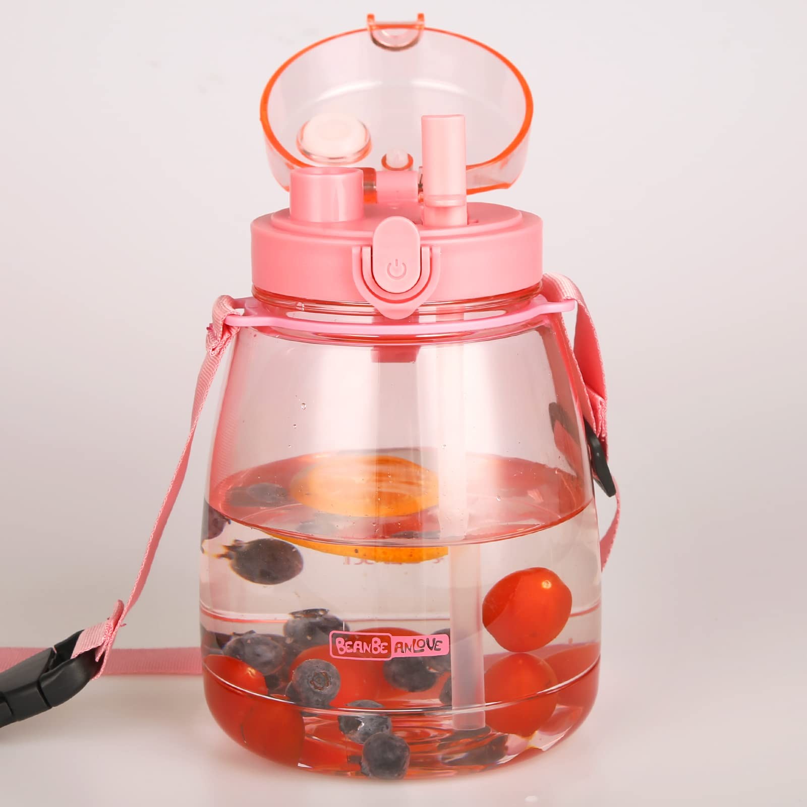 Pink Cute Water Bottles, Upgrade 45oz Water Bottles, Photo Artifact with Shou...