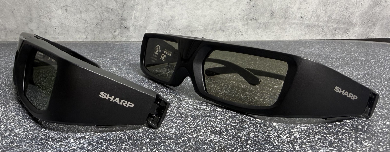 2x Sharp 3D Glasses AN-3DG30 Active 3D Glasses Compatible with Sharp 3D TVs