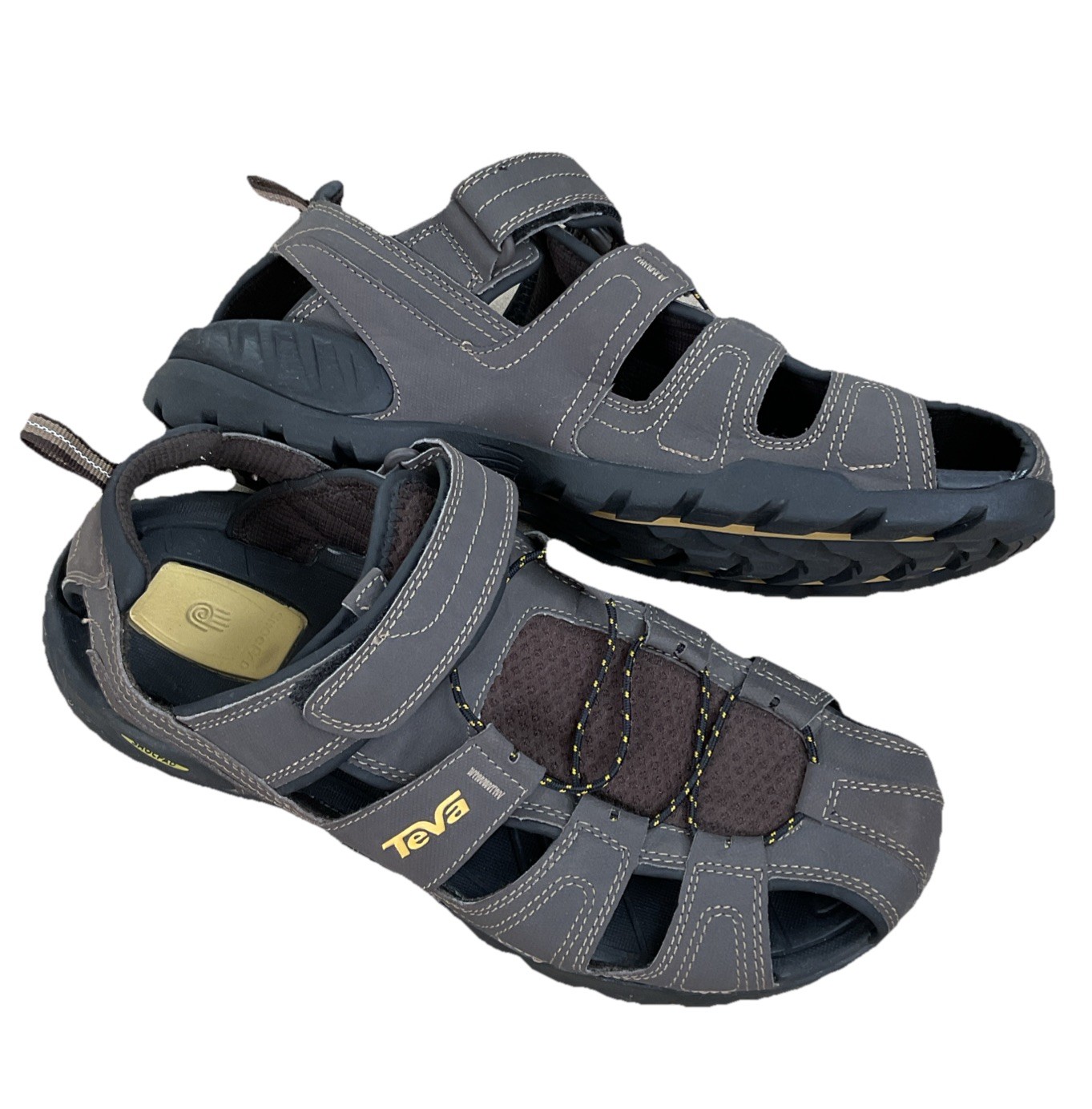 Teva Shoes Men Sz 11 1001116 Closed Toe Sandals ShocPad Brown Outdoor Hiking